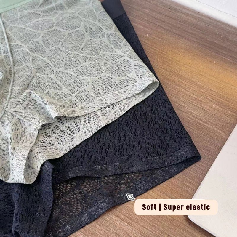 🔥 Sexy men's boxers made of lace and icy silk