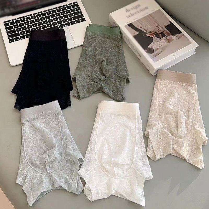 🔥 Sexy men's boxers made of lace and icy silk