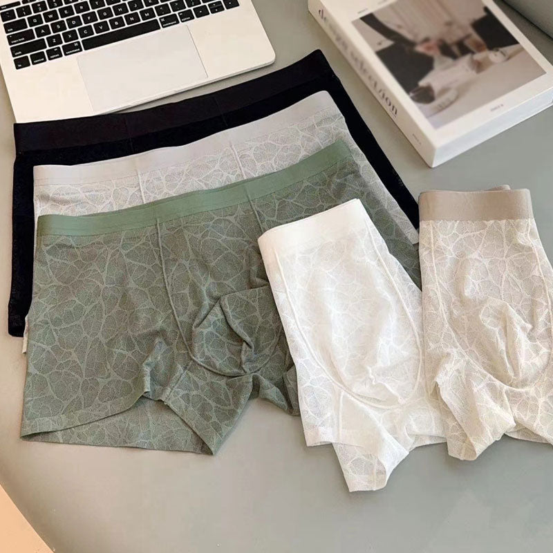 🔥 Sexy men's boxers made of lace and icy silk