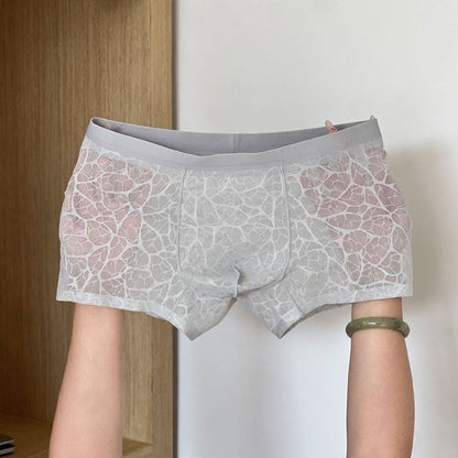 🔥 Sexy men's boxers made of lace and icy silk