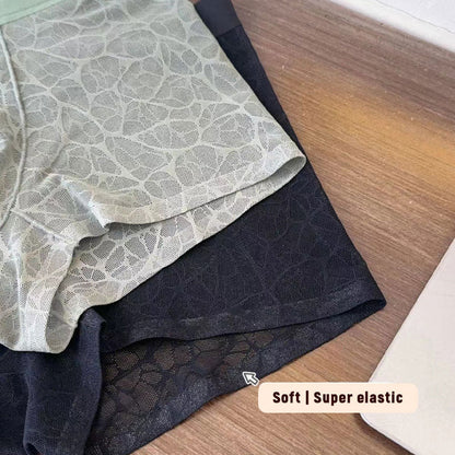 🔥 Sexy men's boxers made of lace and icy silk